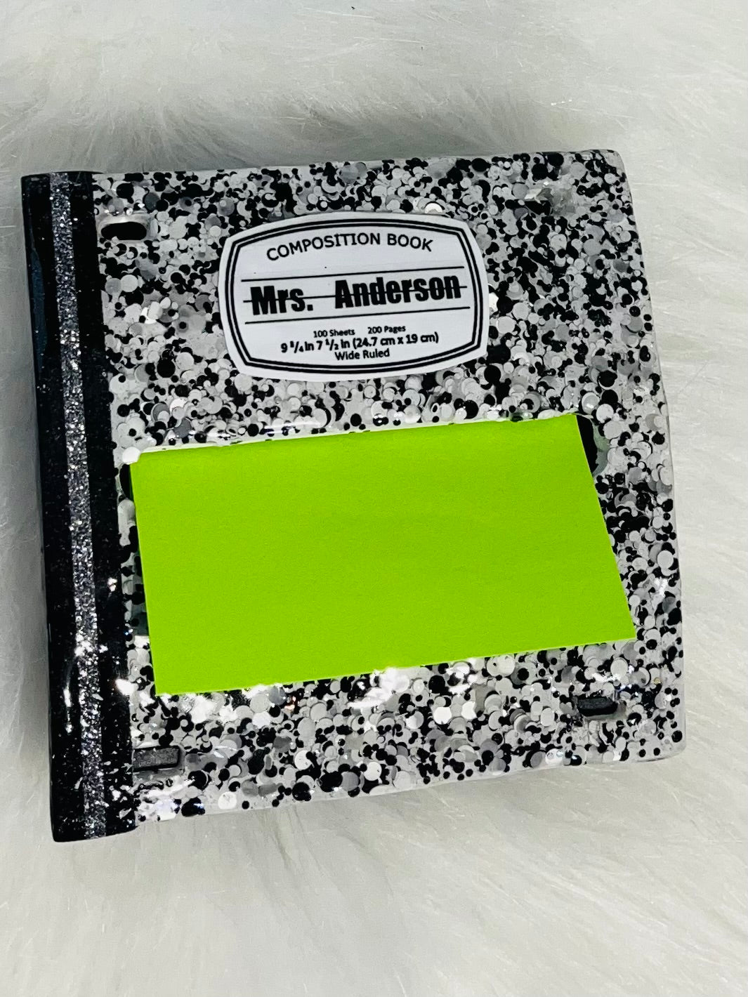 Custom composition notebook epoxy note pad dispenser