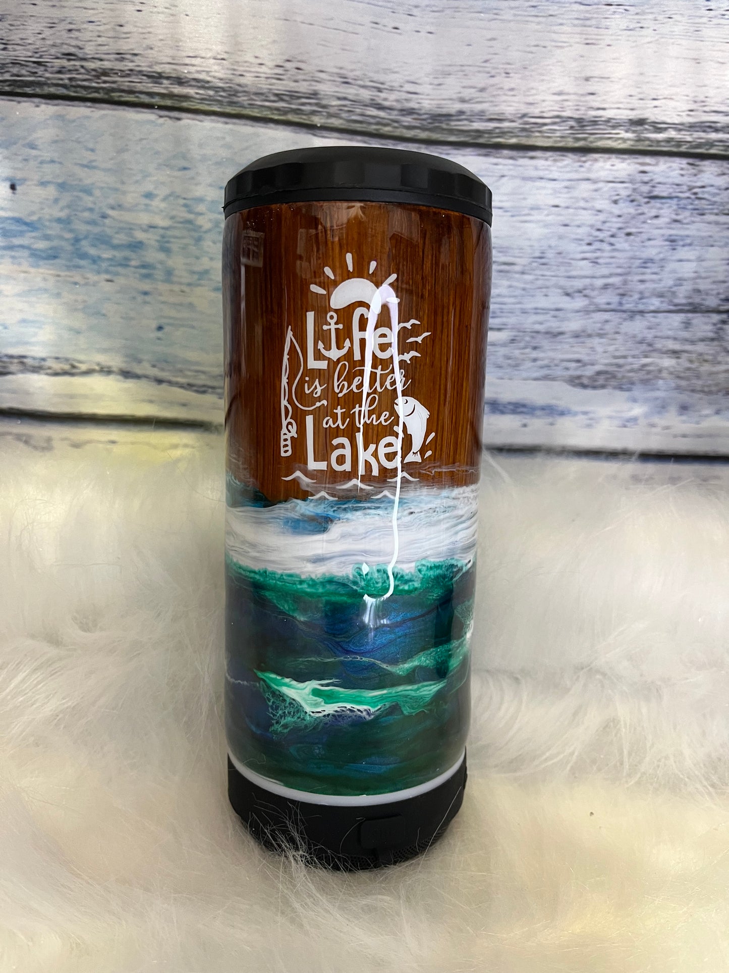 Lake ship wrecked epoxy tumbler