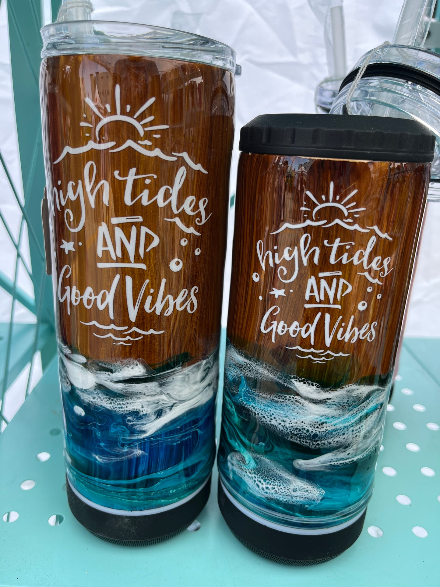 Fishing ship wrecked epoxy tumbler