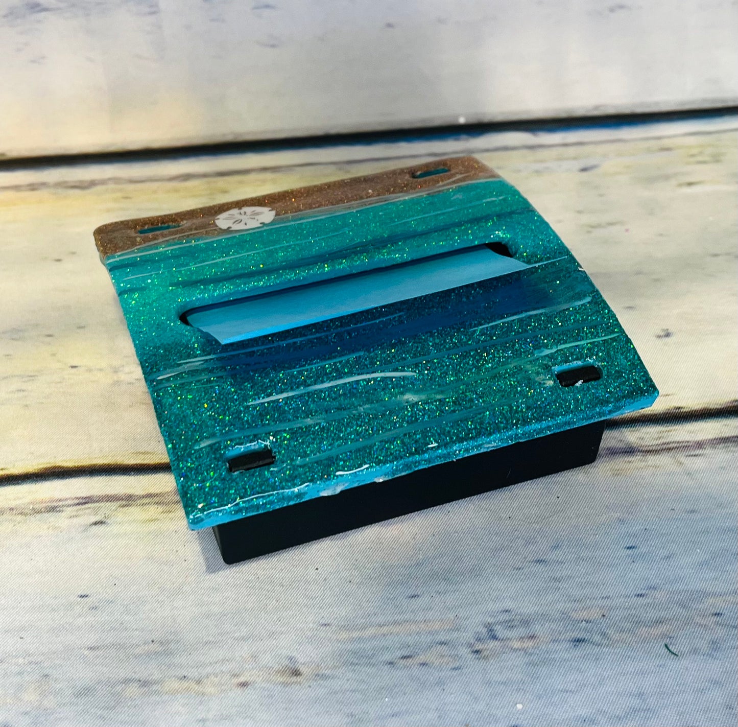 Custom pencil design epoxy note pad dispenser