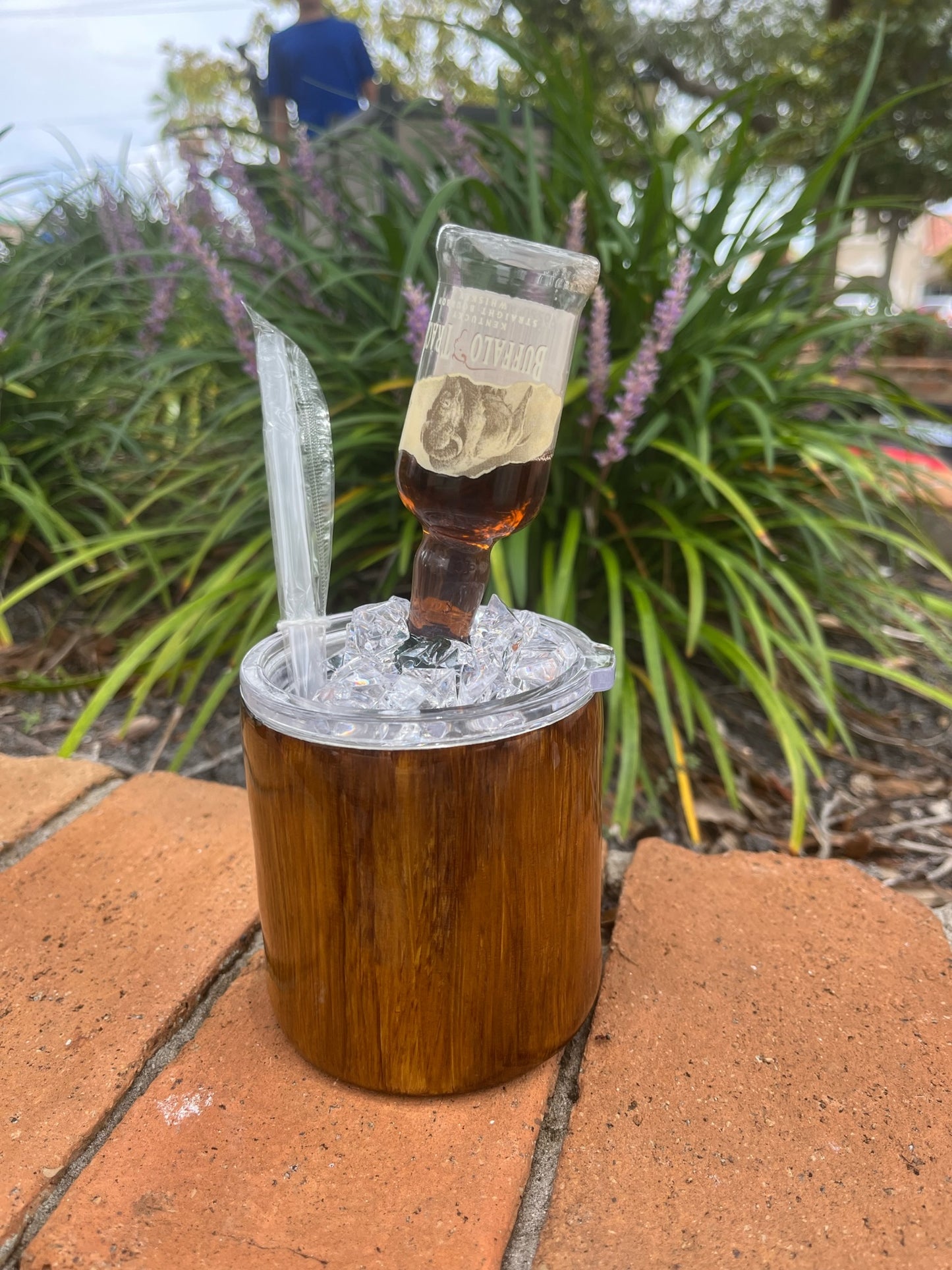 Buffalo Trace Whiskey topper epoxy tumbler