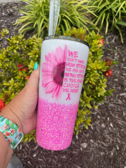 Breast cancer epoxy tumbler