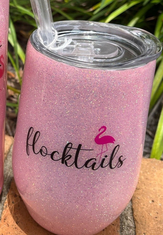 Flocktails glitter epoxy tumbler