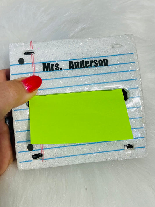 Custom notebook paper epoxy note pad dispenser