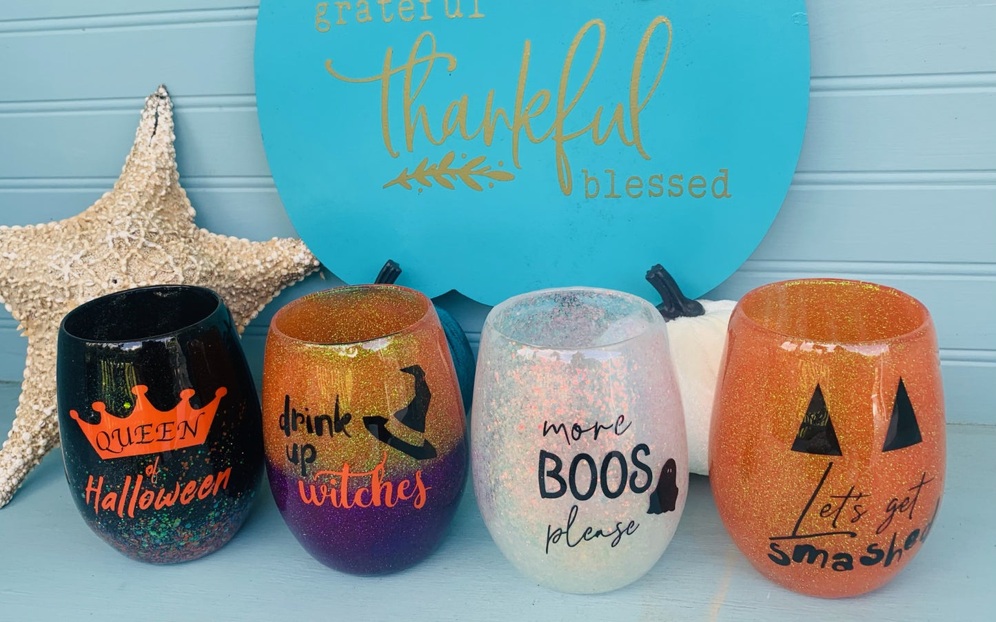 more boos please Halloween  glitter epoxy tumbler