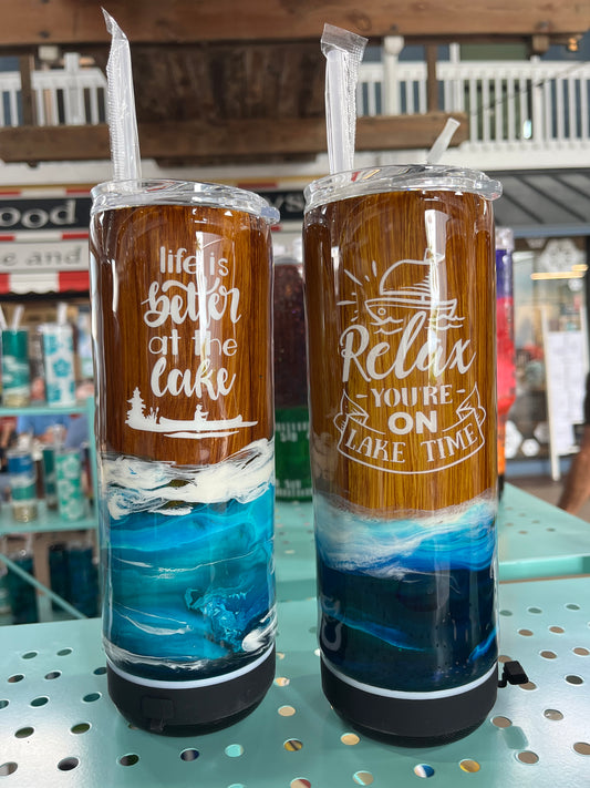 Lake ship wrecked epoxy tumbler