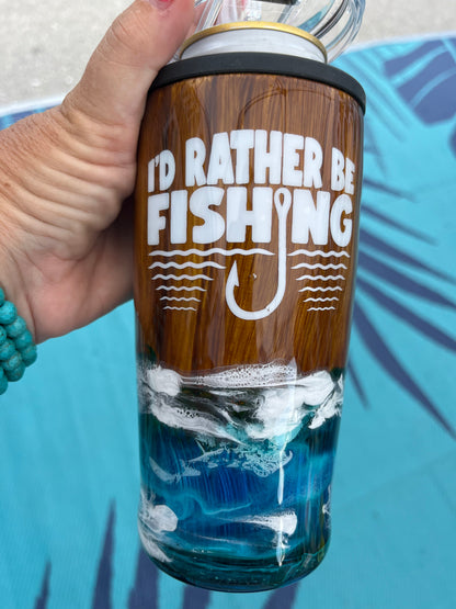 Fishing  ship wrecked epoxy tumbler