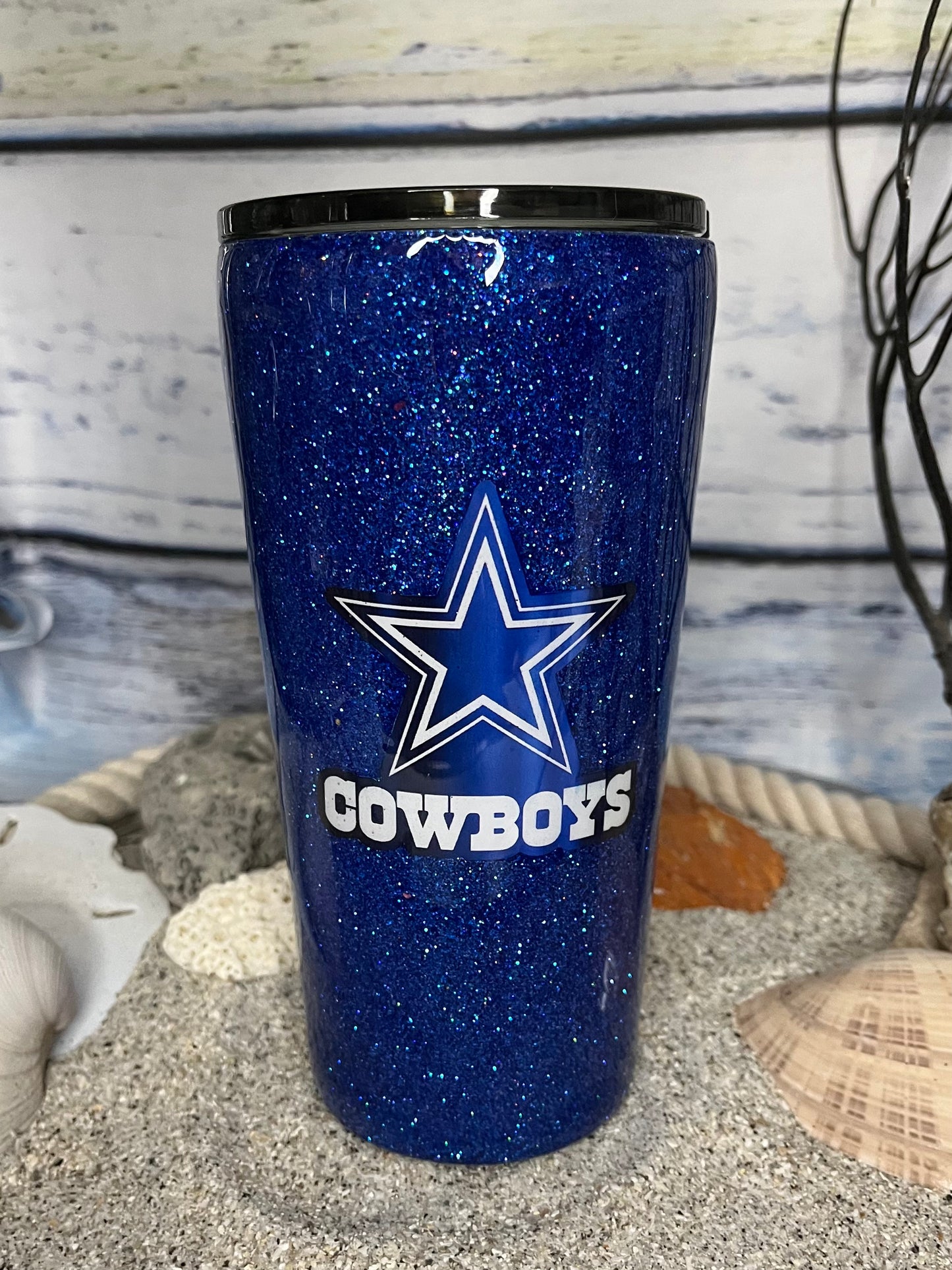 all glitter sports team epoxy tumbler