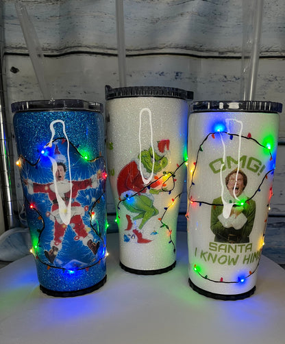 Light up Christmas epoxy tumblers