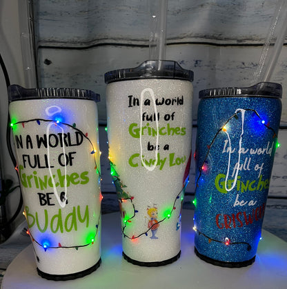 Light up Christmas epoxy tumblers