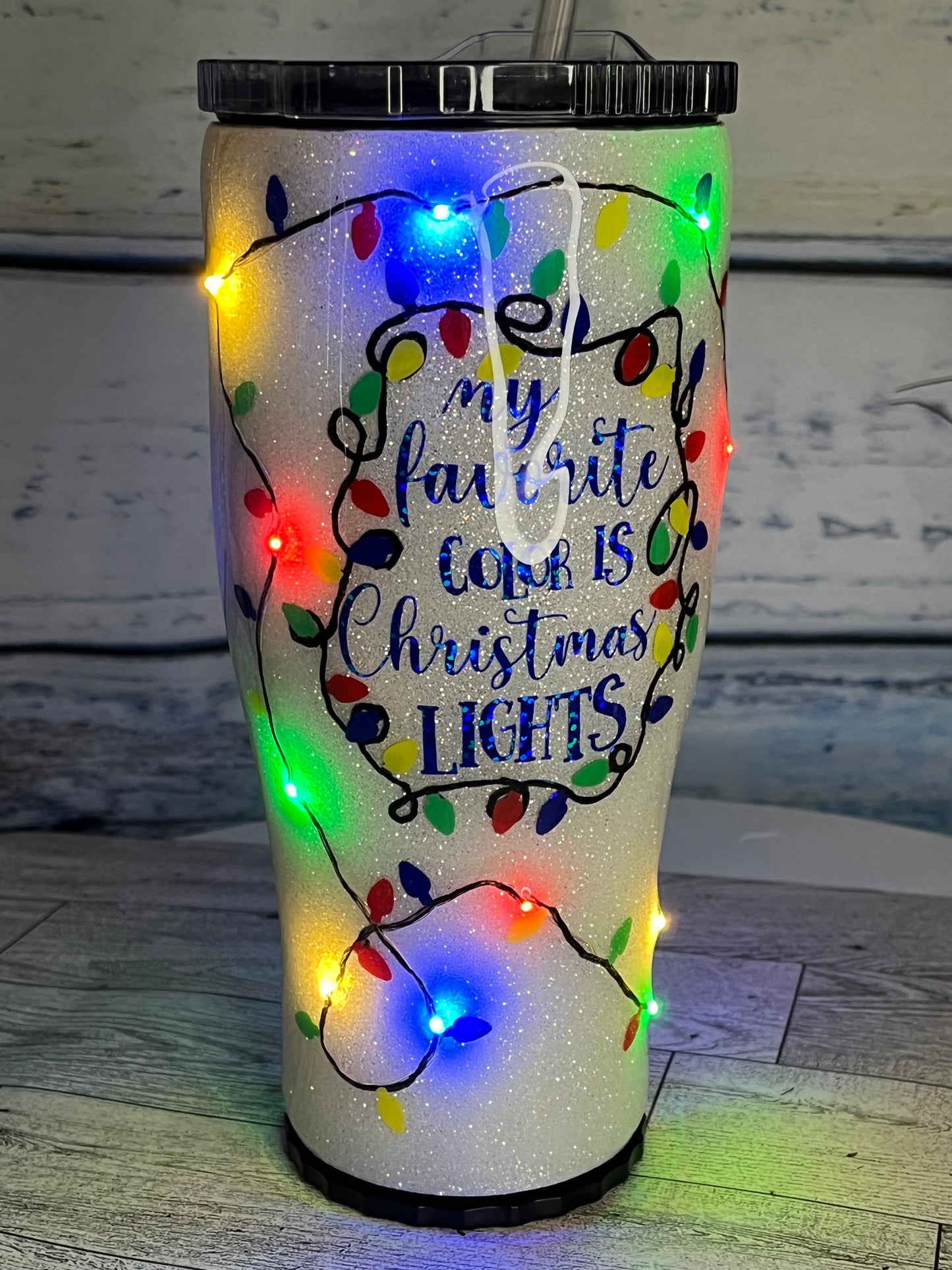 Light up Christmas epoxy tumblers