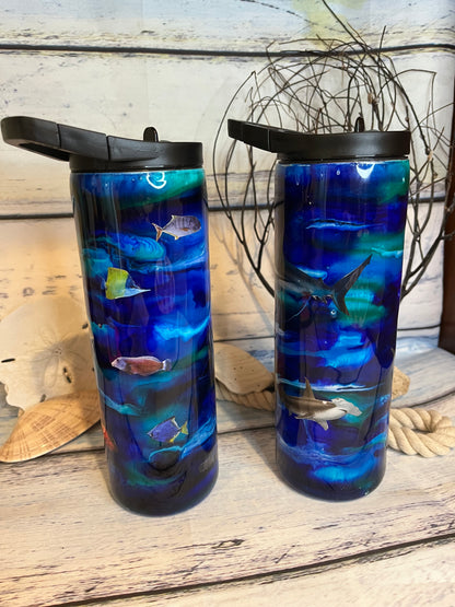 colorful fish in ocean epoxy tumbler