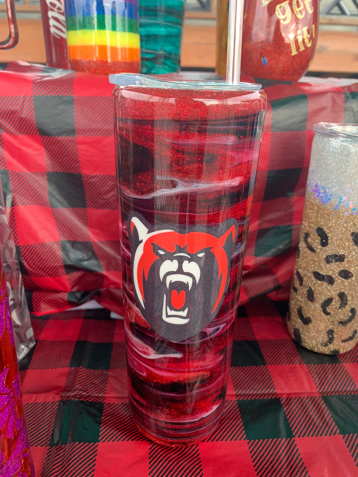 Team colors sports epoxy tumbler