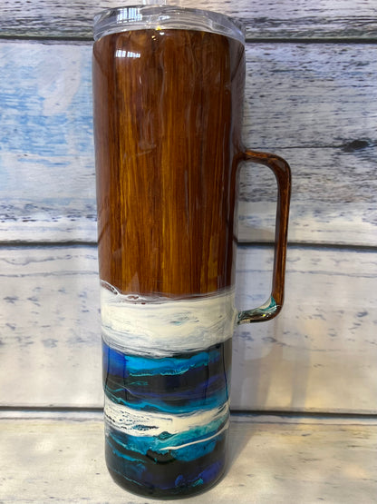 Let the sea set you free ship wrecked epoxy tumbler