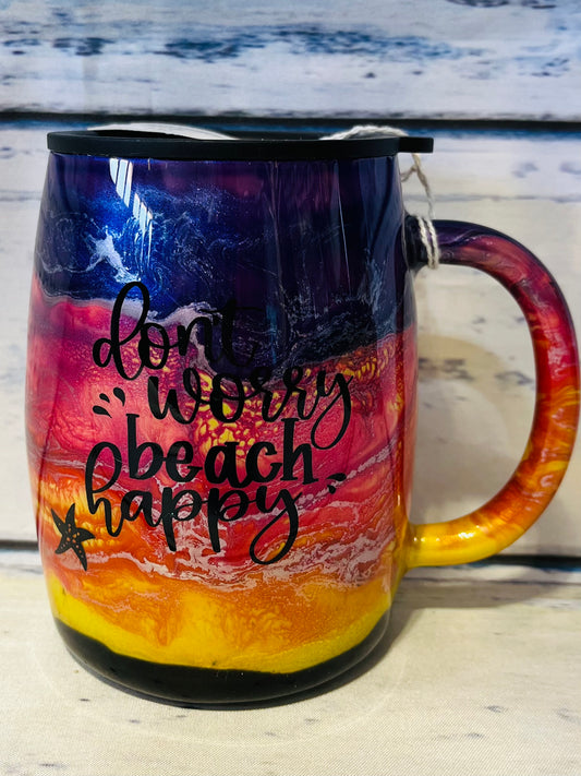 sunset coffee mug epoxy tumbler