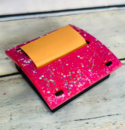 Custom glitter epoxy note dispenser