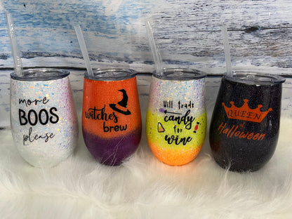 witches brew glitter epoxy tumbler