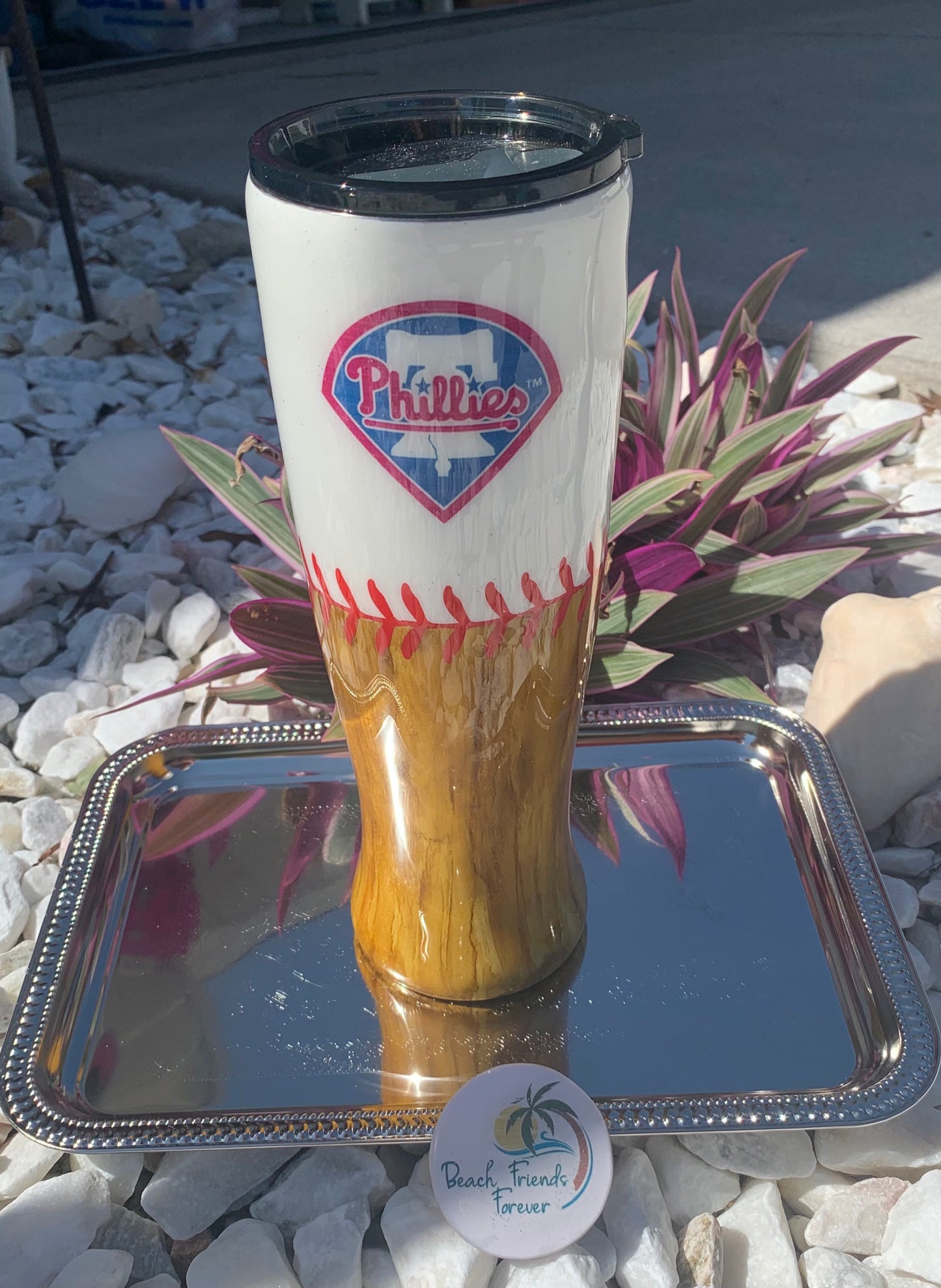 baseball bat and baseball team epoxy tumbler