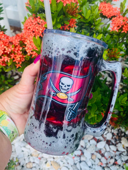 sports team power wash design epoxy tumbler