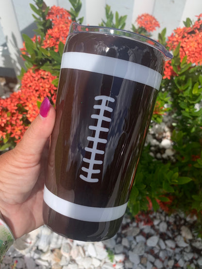 football like sports team epoxy tumbler