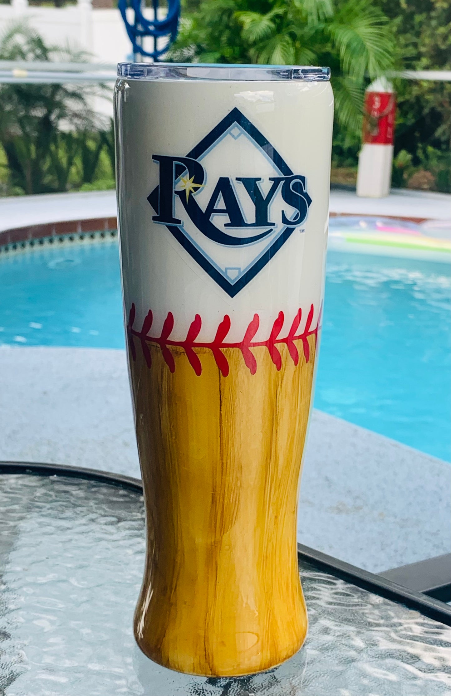 baseball bat and baseball team epoxy tumbler