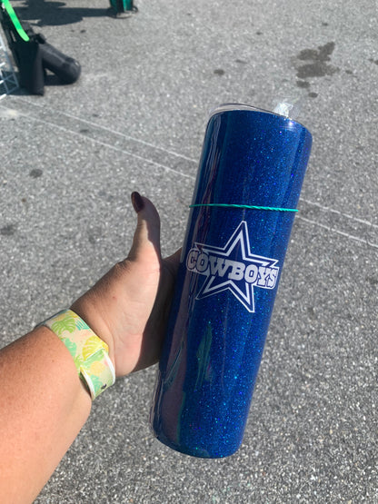 all glitter sports team epoxy tumbler