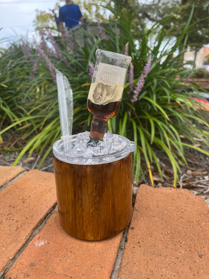 Buffalo Trace Whiskey topper epoxy tumbler