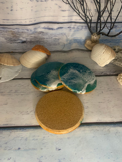 Beach wood coasters