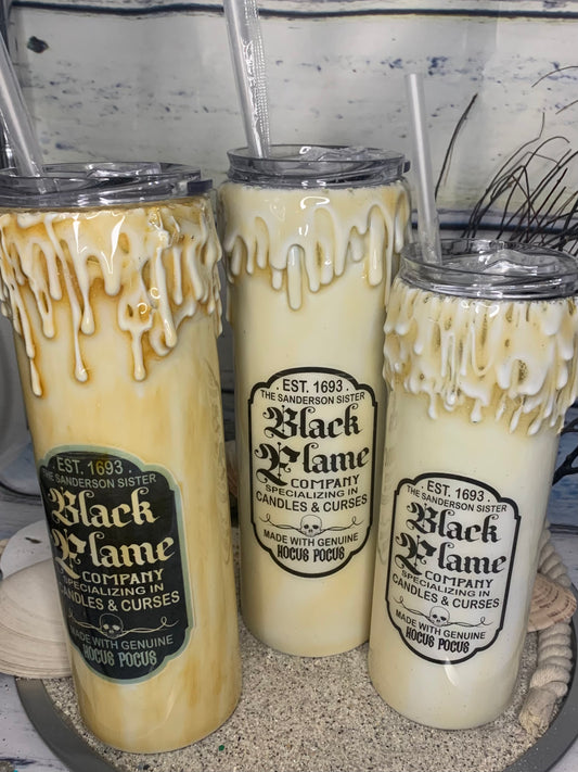 Black Flame candle company epoxy tumbler