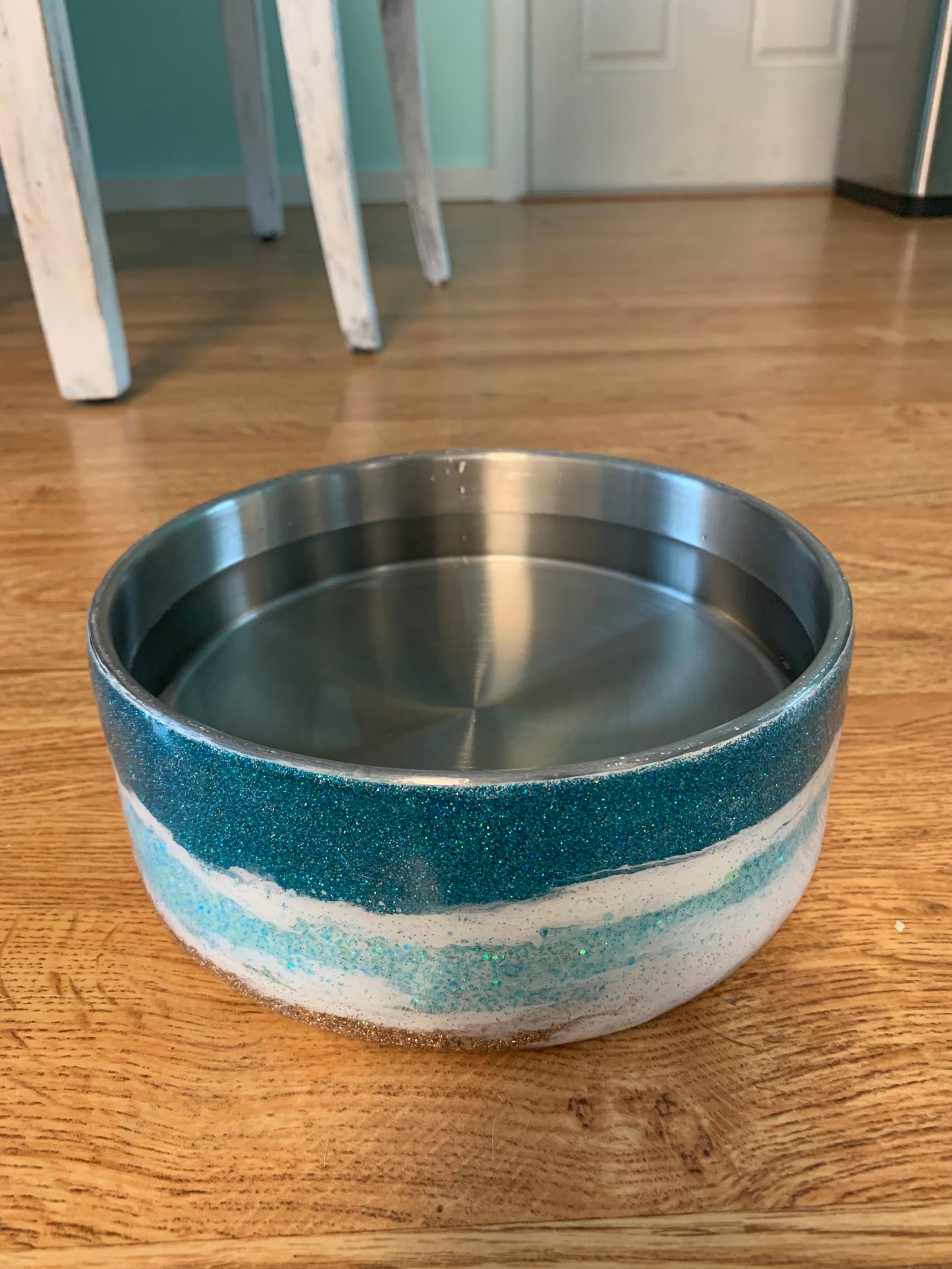 64 oz dog bowl beach themed