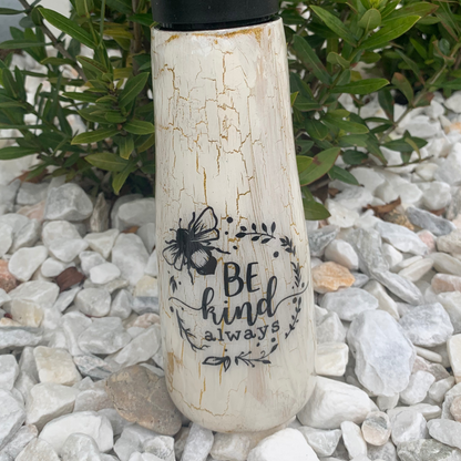 Bee Kind crackle epoxy tumbler