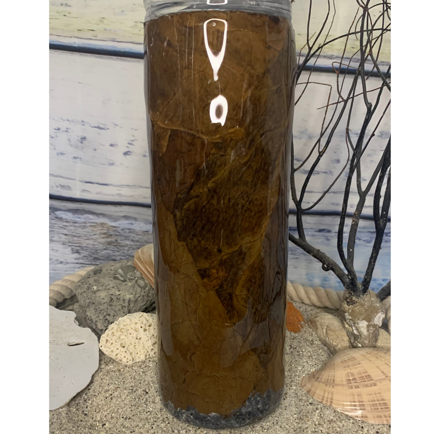 real tobacco leaf cigar blunt epoxy tumbler