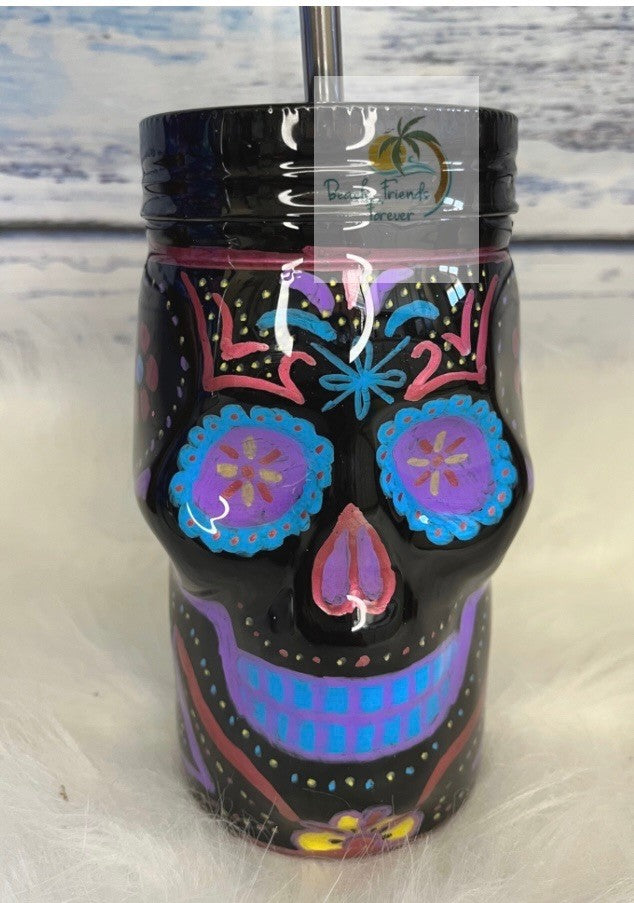 Skull epoxy tumbler