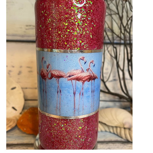flamingo wrap around epoxy tumbler