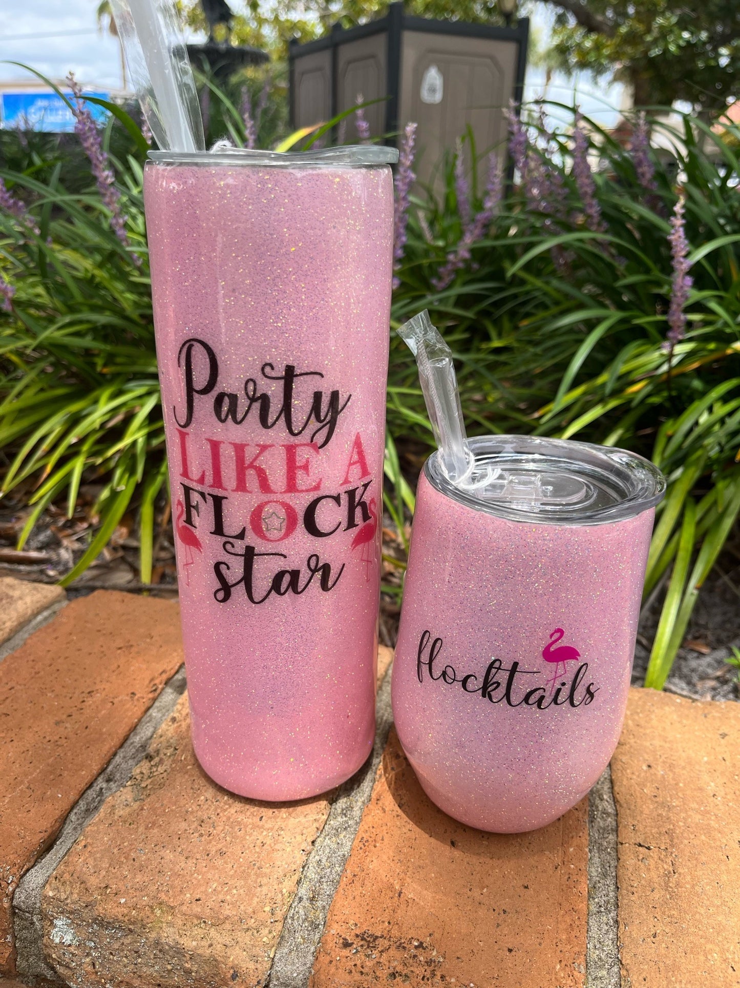 Flocktails glitter epoxy tumbler