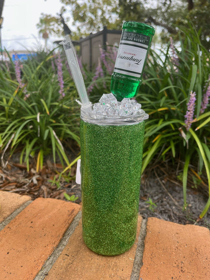 Tanqueray topper glitter epoxy tumbler