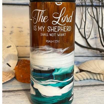 The Lord is my shepherd epoxy tumbler