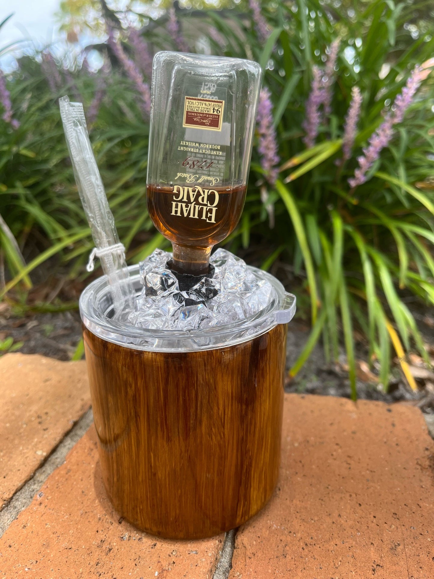 Elijah Craig whiskey topper epoxy tumbler