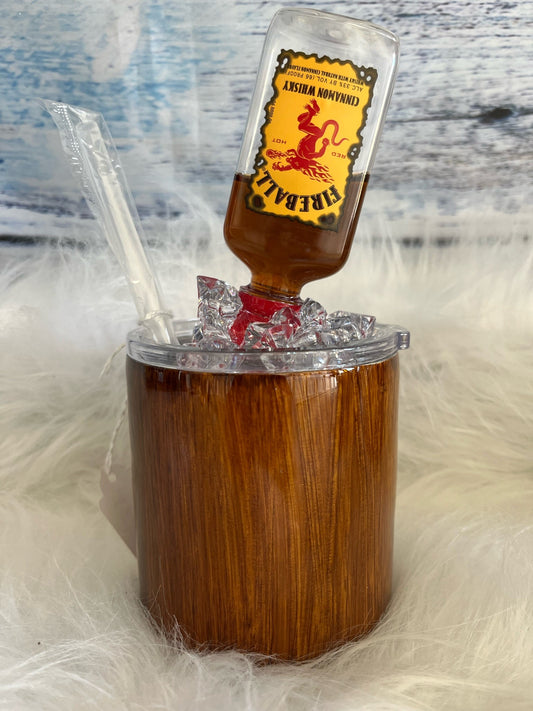 Fireball whiskey topper epoxy tumbler