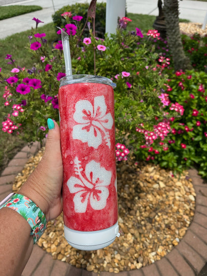 Hibiscus tumbler with speaker