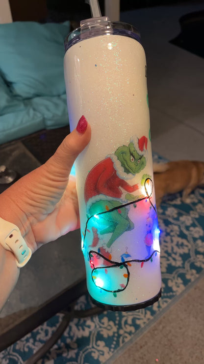 Light up Christmas epoxy tumblers