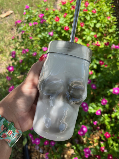 Skull epoxy tumbler