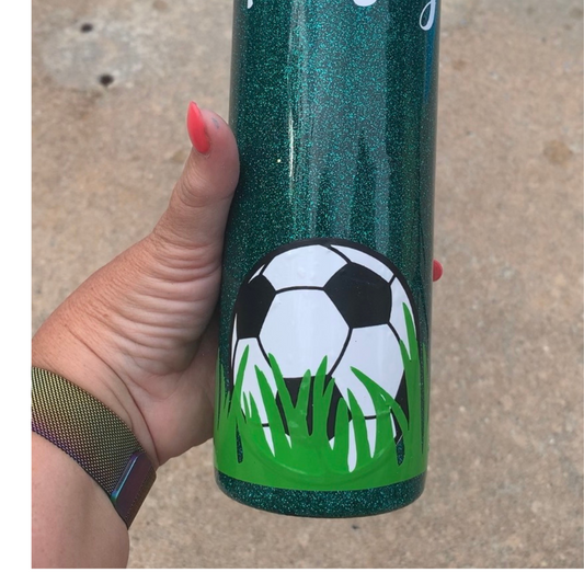 soccer epoxy tumbler