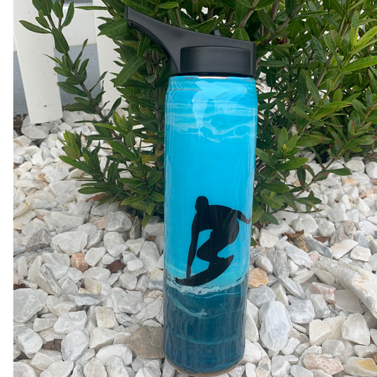 surfer beach epoxy tumbler