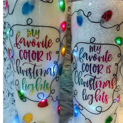 Light up Christmas epoxy tumblers